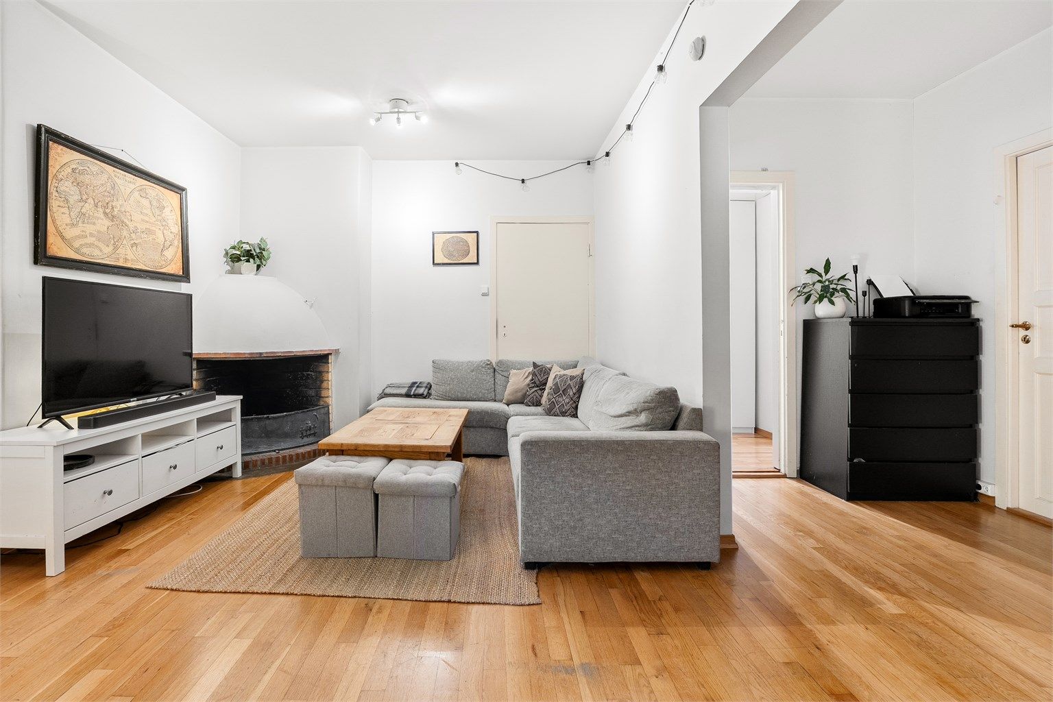 Leiligheten har en godt utnyttet planløsning med fem soverom.