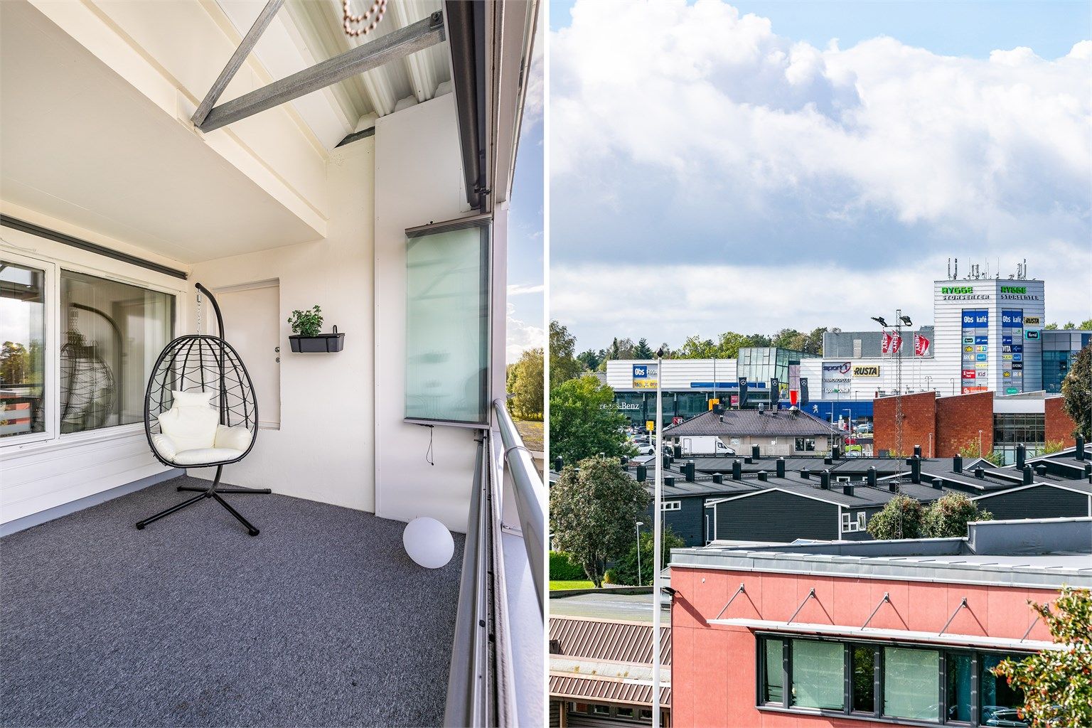 Høyden av øverste etasje sikrer utsikt over nærområdet.