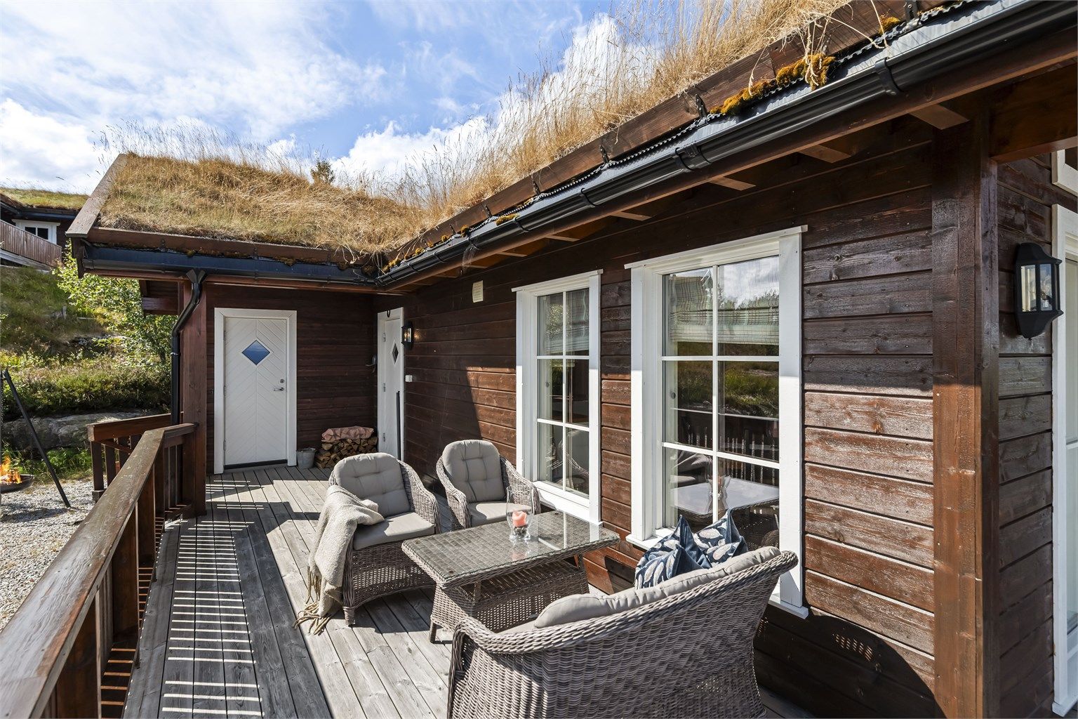 Koselig solkrok på terrassen