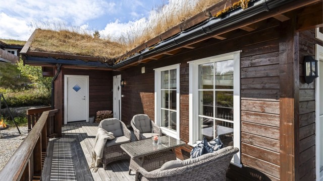 Koselig solkrok på terrassen