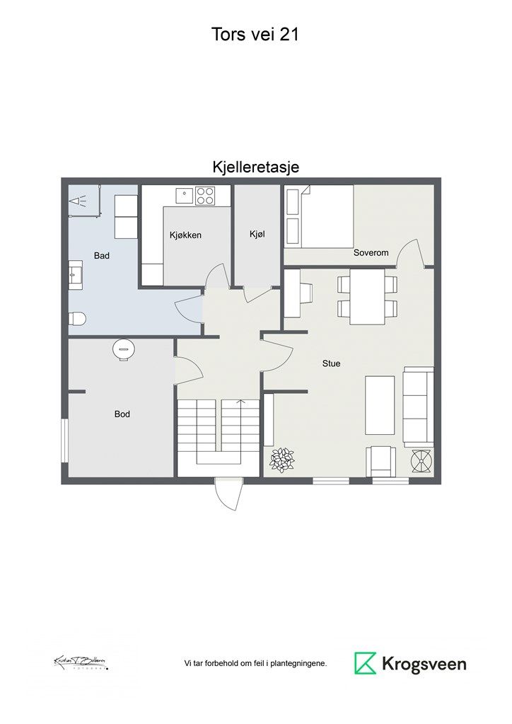 Tors vei 21 - Kjelleretasje