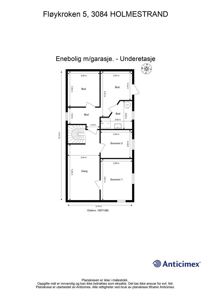 Plantegning underetasje 