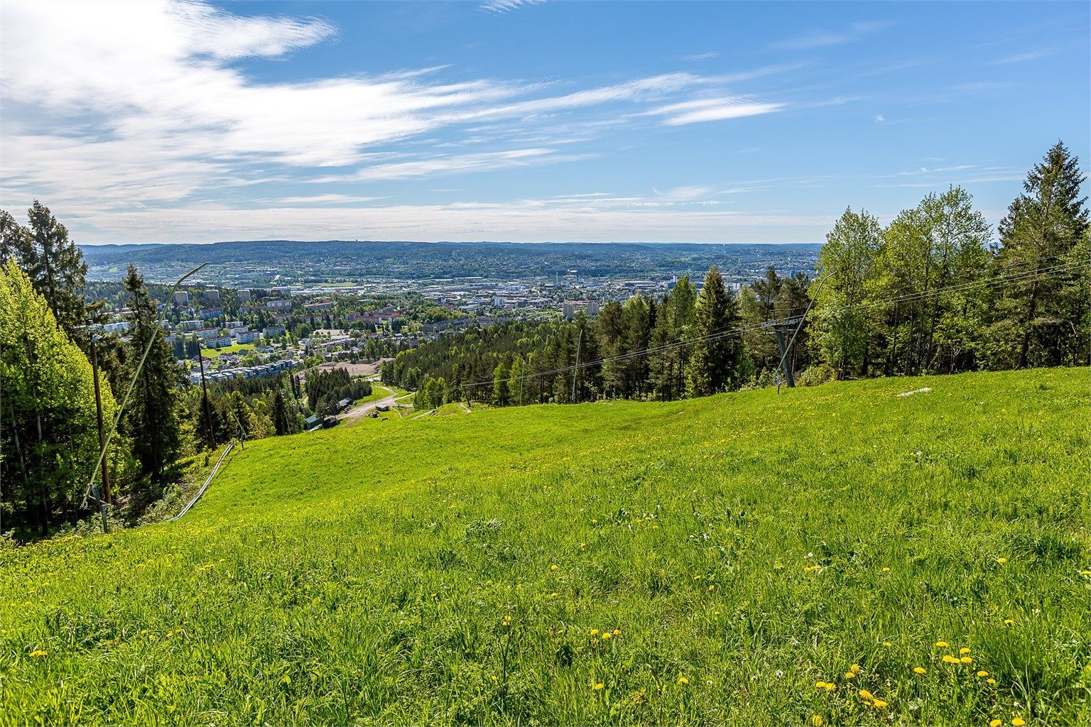 Enten du sliter med melkesyre på vei opp, eller suser ned bakkene er Grefsenkleiva et herlig turmål som kan sees fra soveromsvinduet ditt!