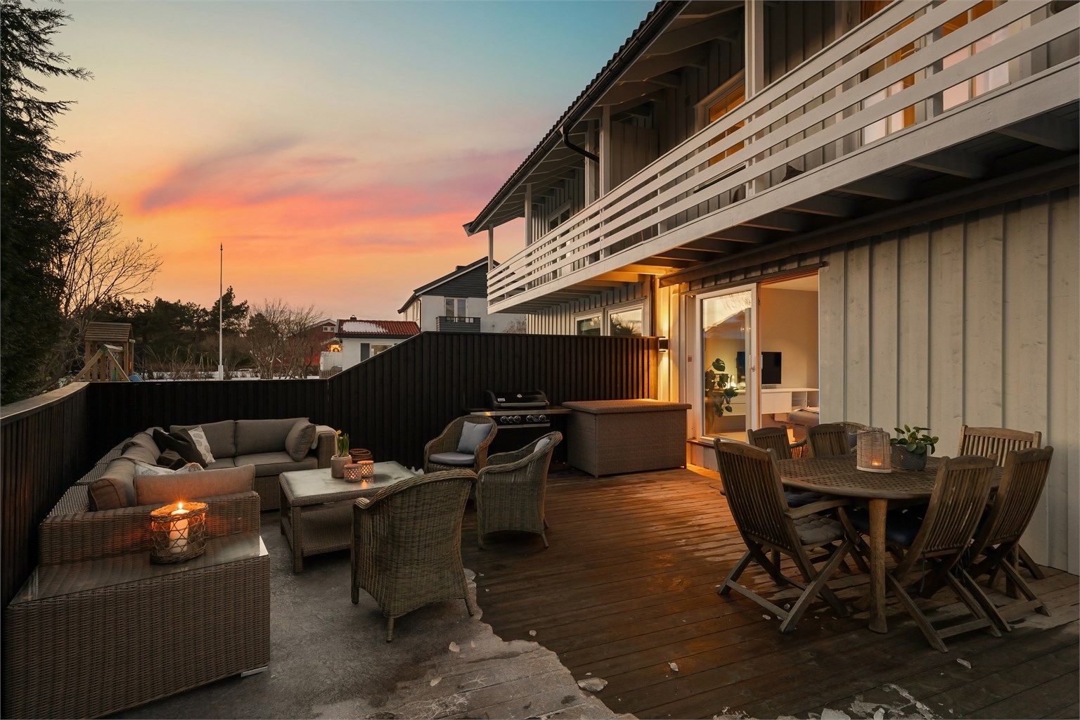 Terrassen er på 33 kvm