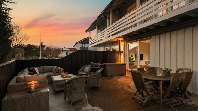 Terrassen er på 33 kvm