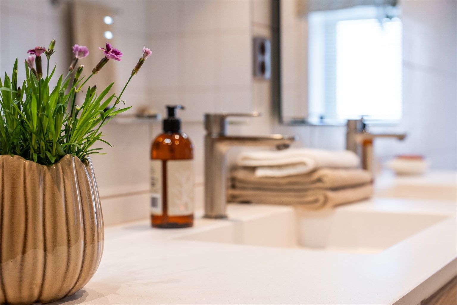 Detalj fra baderomsinnredningen.