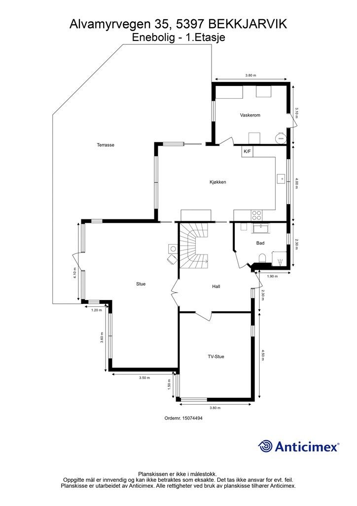 Plantegning 1. etasje.