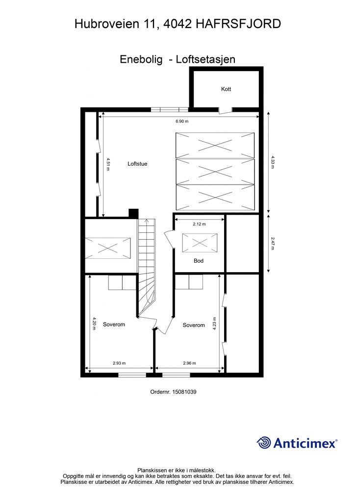 Plantegning- Loftsetasjen