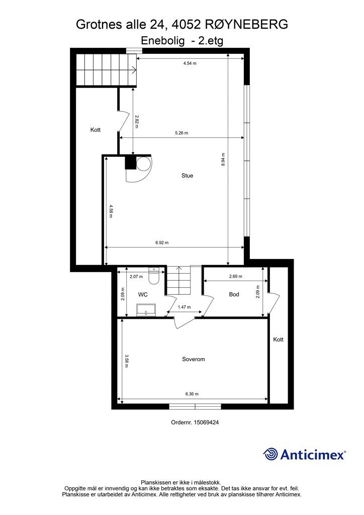 Plantegning - 2. etasje