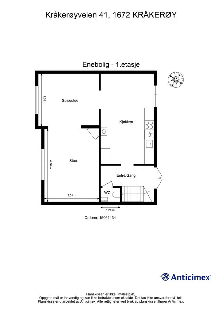 Veiledende planskisse 1.etasje 