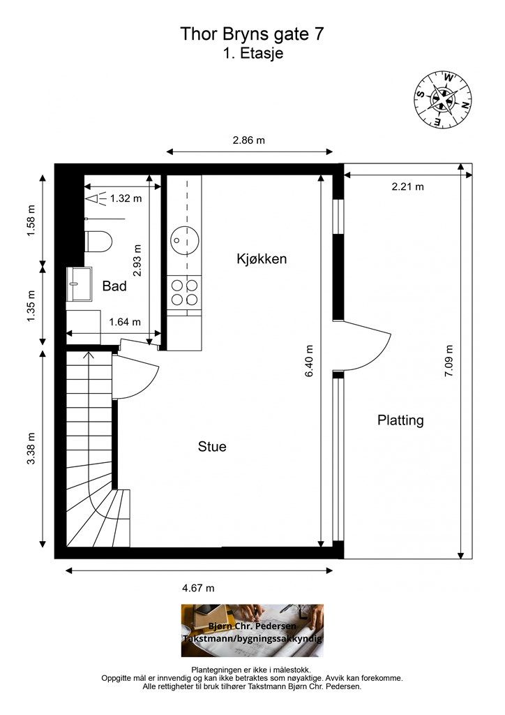 Plantegning 1. etasje.