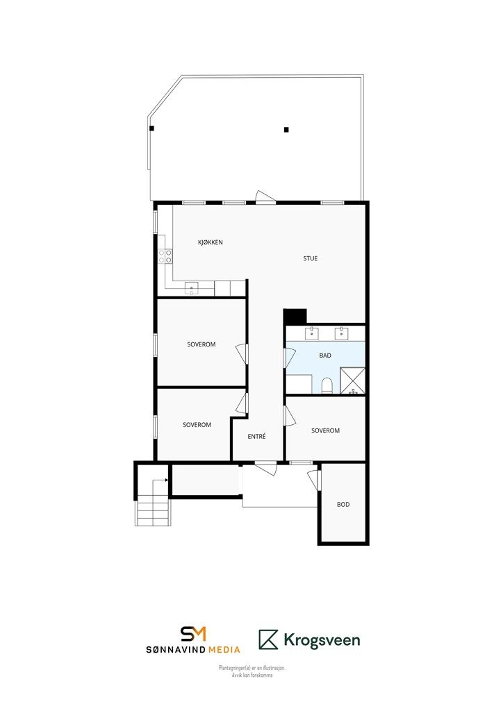 Plantegning 1. etasje.