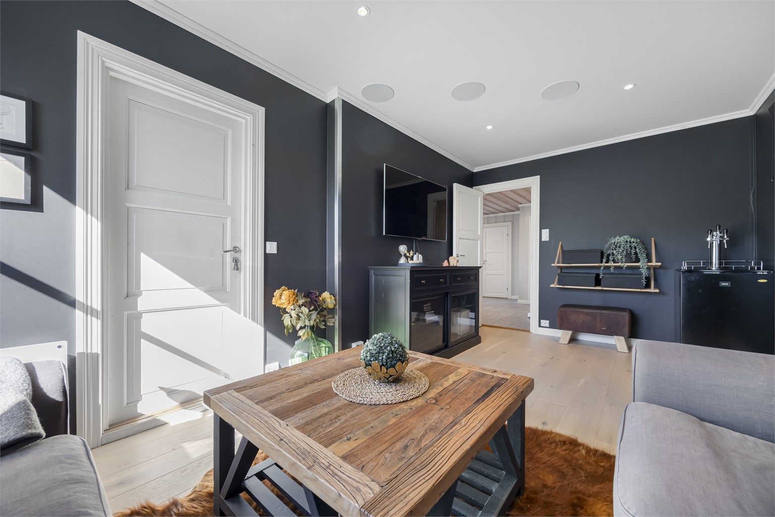 Kjellerstuen gir fleksibilitet og en ekstra sone for familien.