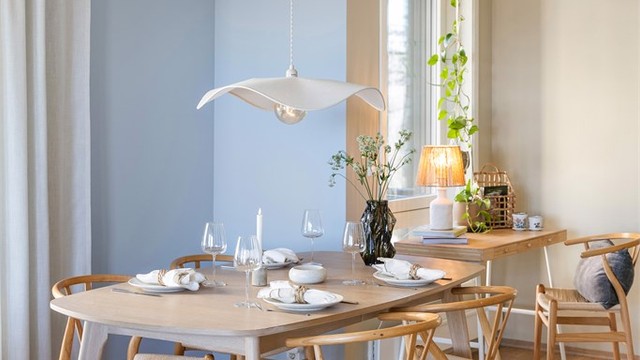 Lyse og nøytrale fargevalg på veggene gir et godt utgangspunkt for personlig innredning.