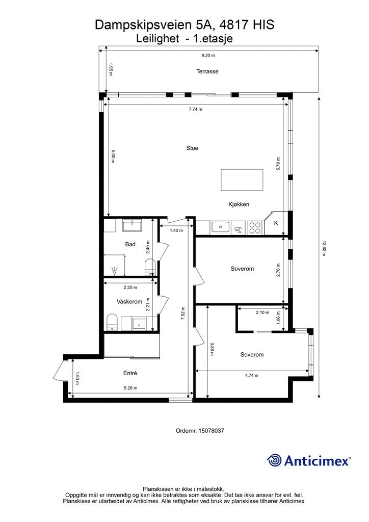 Plantegning 1. etasje.