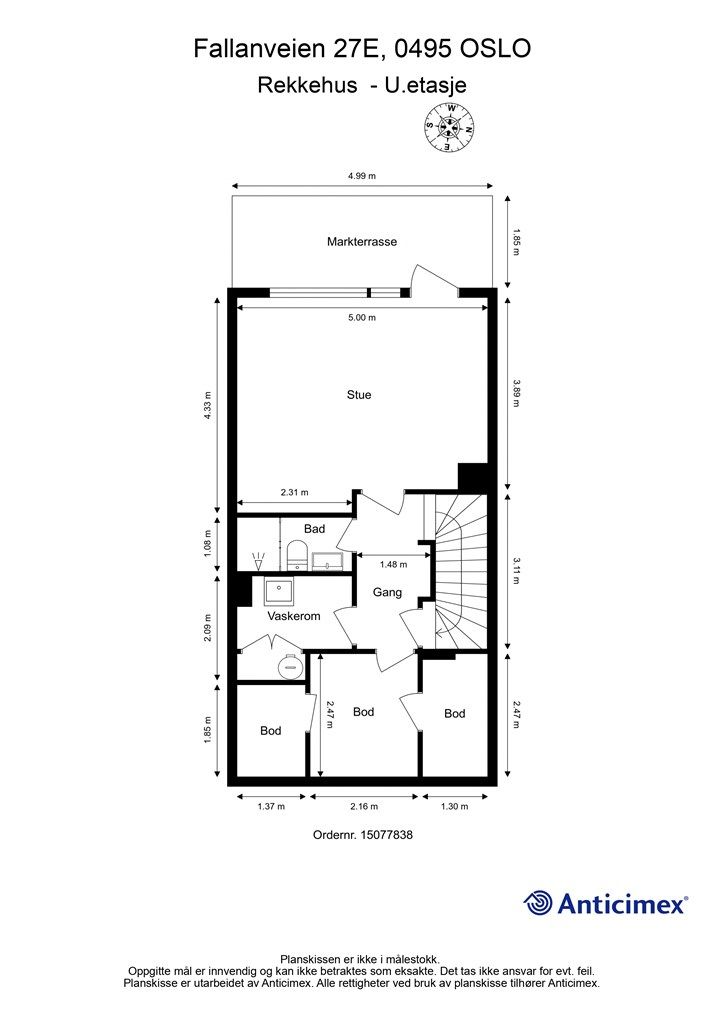 Planskisse - Underetasje