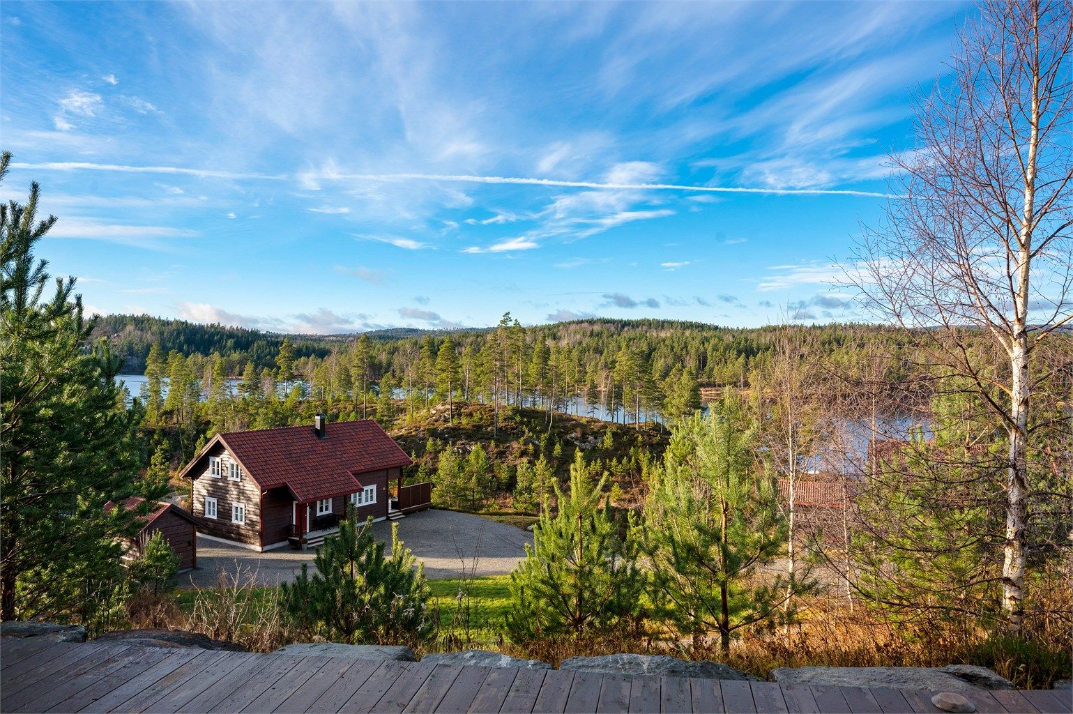 Fritidsbolig solrikt beliggende med vid utsikt mot vakker natur