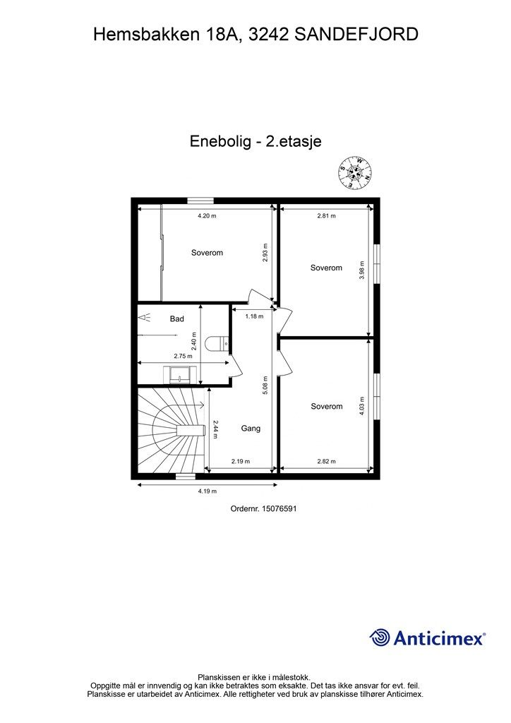 Plantegning - 2. etasje
