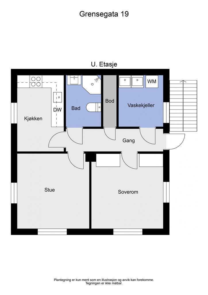 2 D plantegning underetasjen