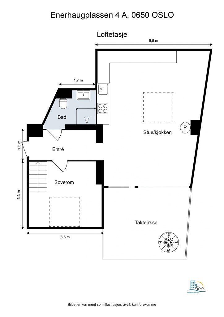 Plantegning loftsetasje