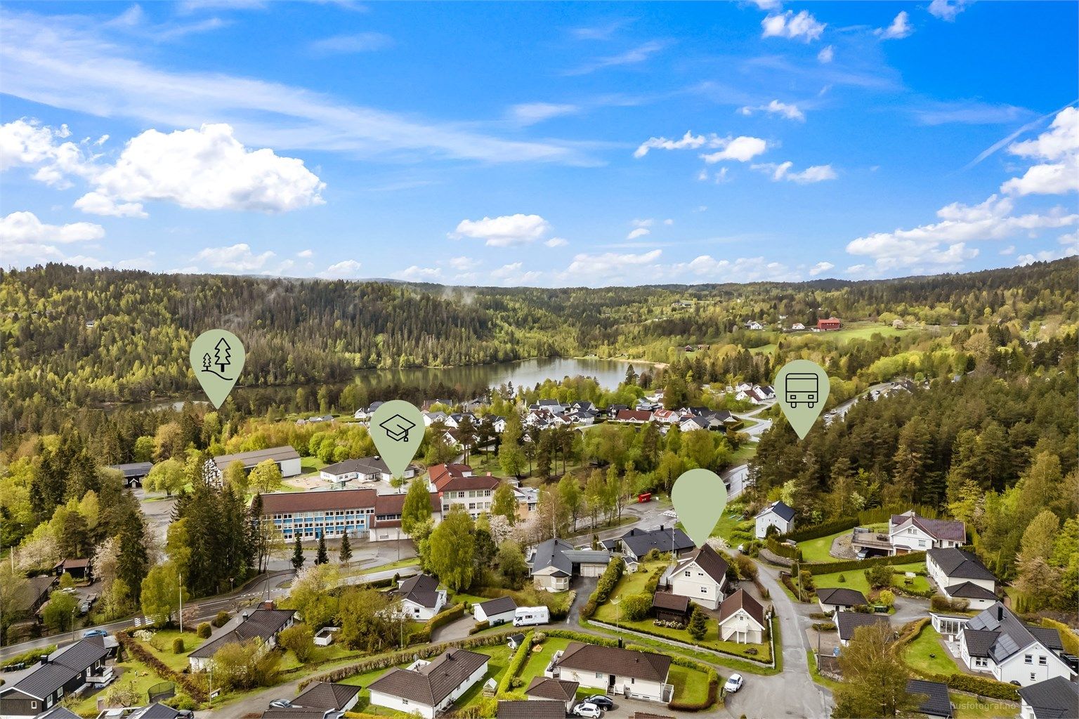 Stille og rolige omgivelser i et trivelig boligfelt. 
Foto: Knipzet AS - Emmy af Geijerstam