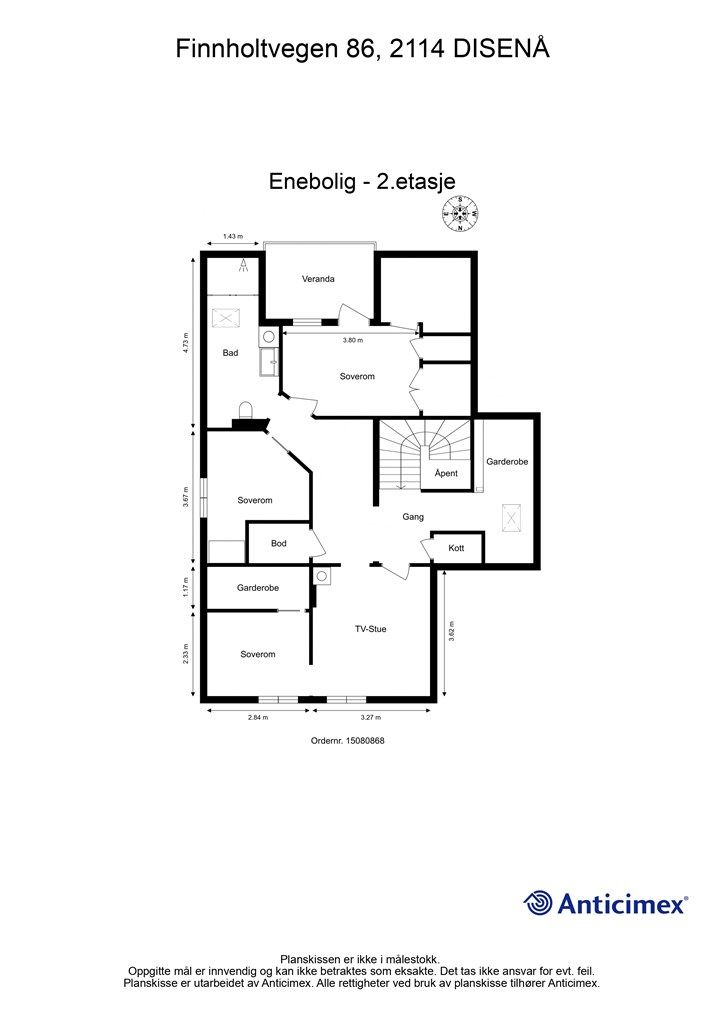 Plantegning- 2.etasje