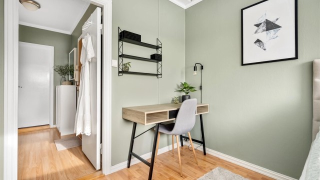 Mulighet for en praktisk kontorplass.