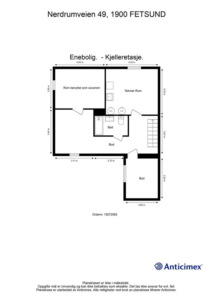 Plantegning - Kjelleretasje