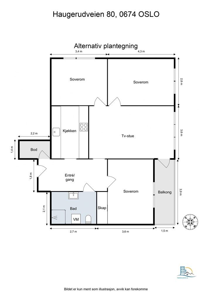 Alternativ planløsning 
