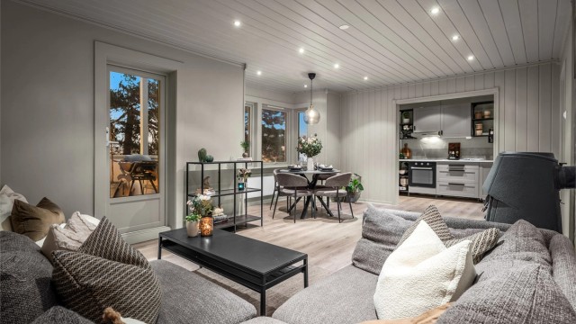 Velkommen til Bergkrystallen 18! En pen og romslig 2-roms hjørneleilighet. Foto: Oh Shots