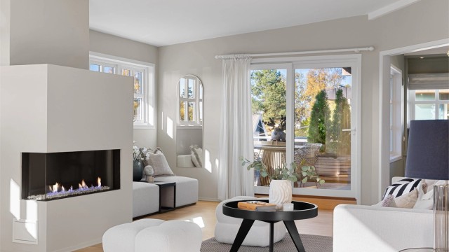 Gasspeis for ekstra varme og hygge, som ble montert ny i 2023