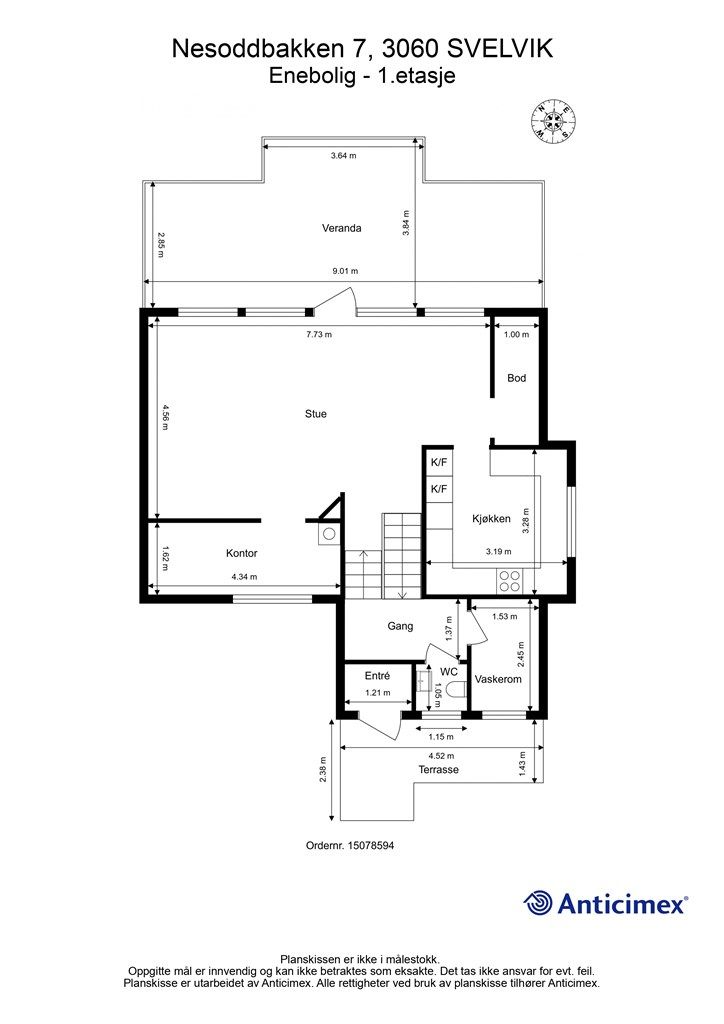 Plantegning - 1. etasje