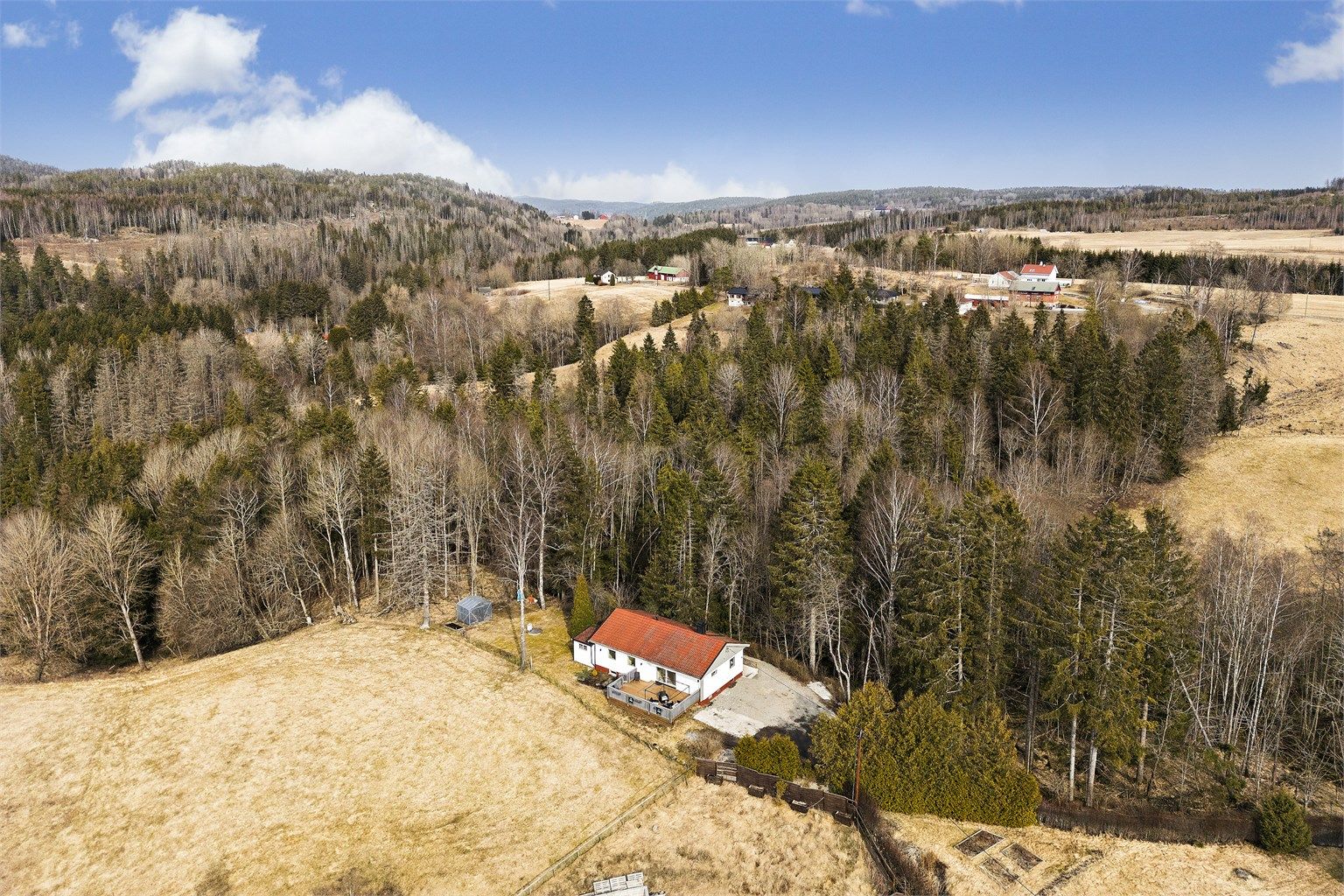 Usjenert og landlig beliggenhet