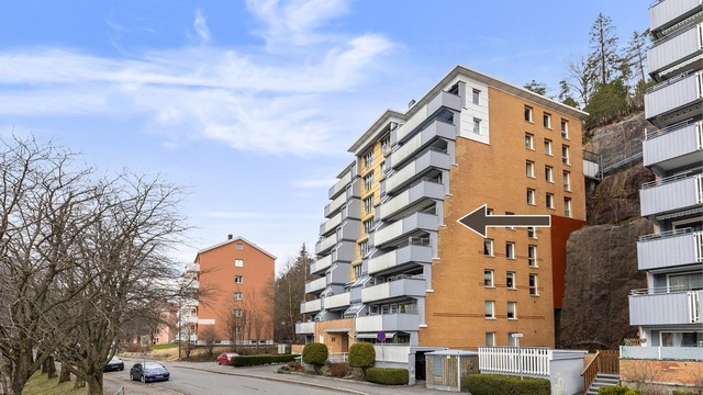 Leiligheten ligger fint og luftig til i byggets 5. etasje