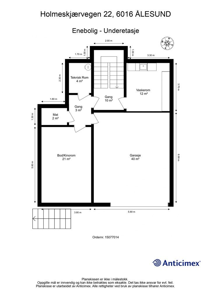 Plantegning  Underetasje 
