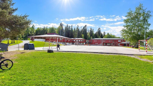 Hauglia skole (1.–4. trinn) ligger kun en kort spasertur på ca. ni minutter unna.