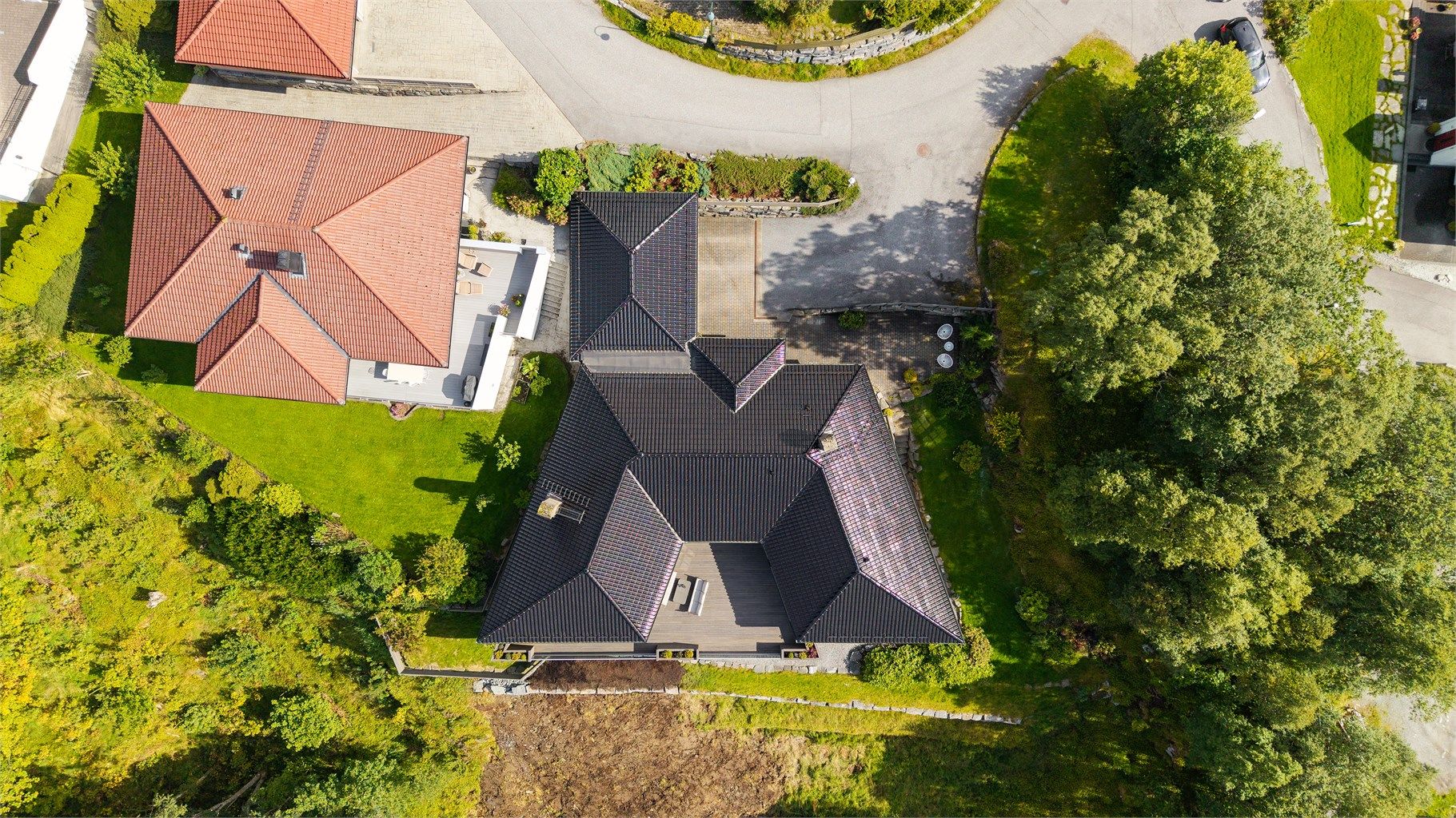 Eiendommen sett i fugleperspektiv