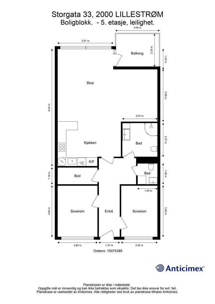 Plantegning 5. etasje