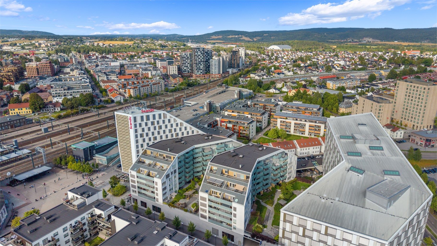 Oversikt over boligområdet i Lillestrøm syd.