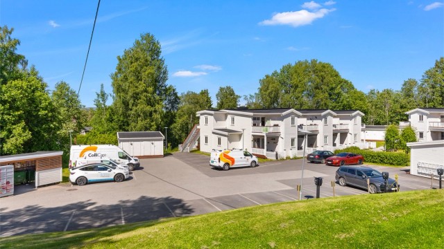 Parkering med elbillader tilknyttet boligen.