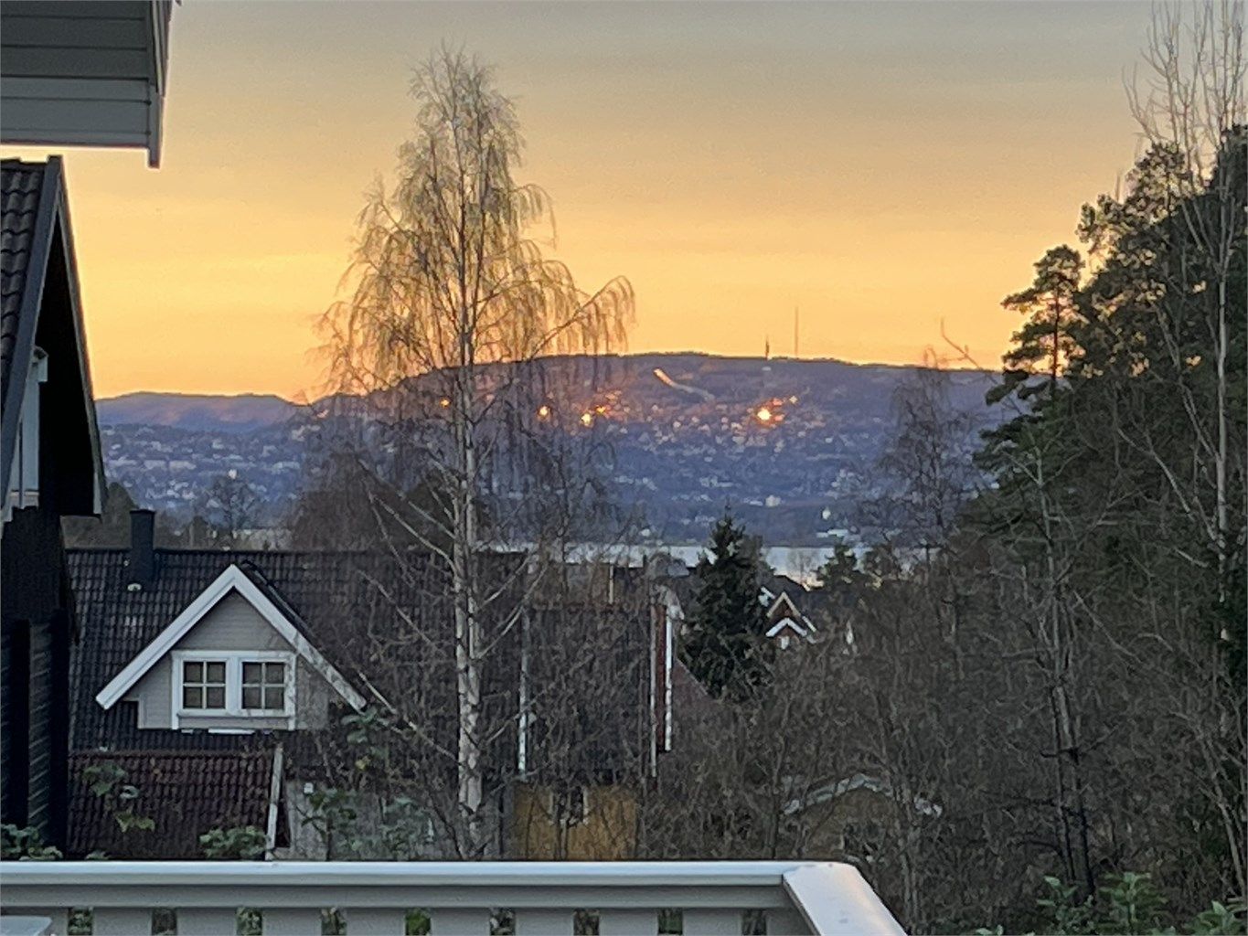 Kveldsstemning på balkongen. 