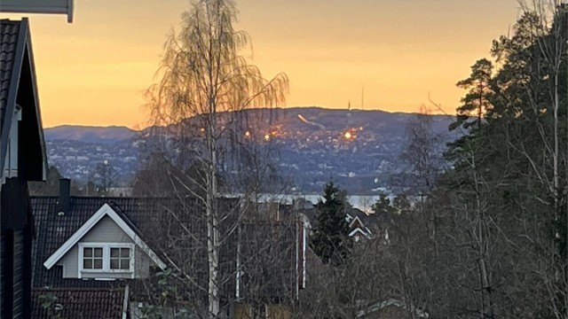 Kveldsstemning på balkongen.