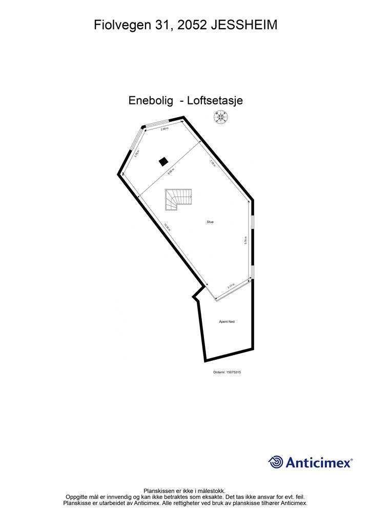 Plantegning loftetasje