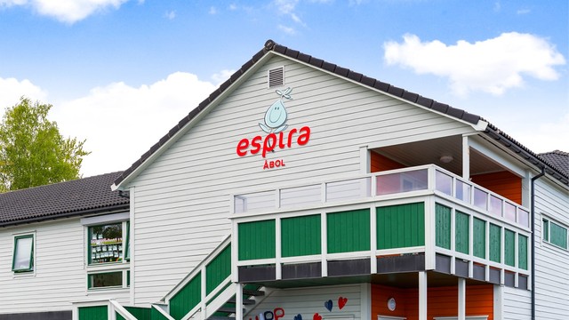 Espira Åbol barnehage ligger kun fire minutters gange fra boligen.