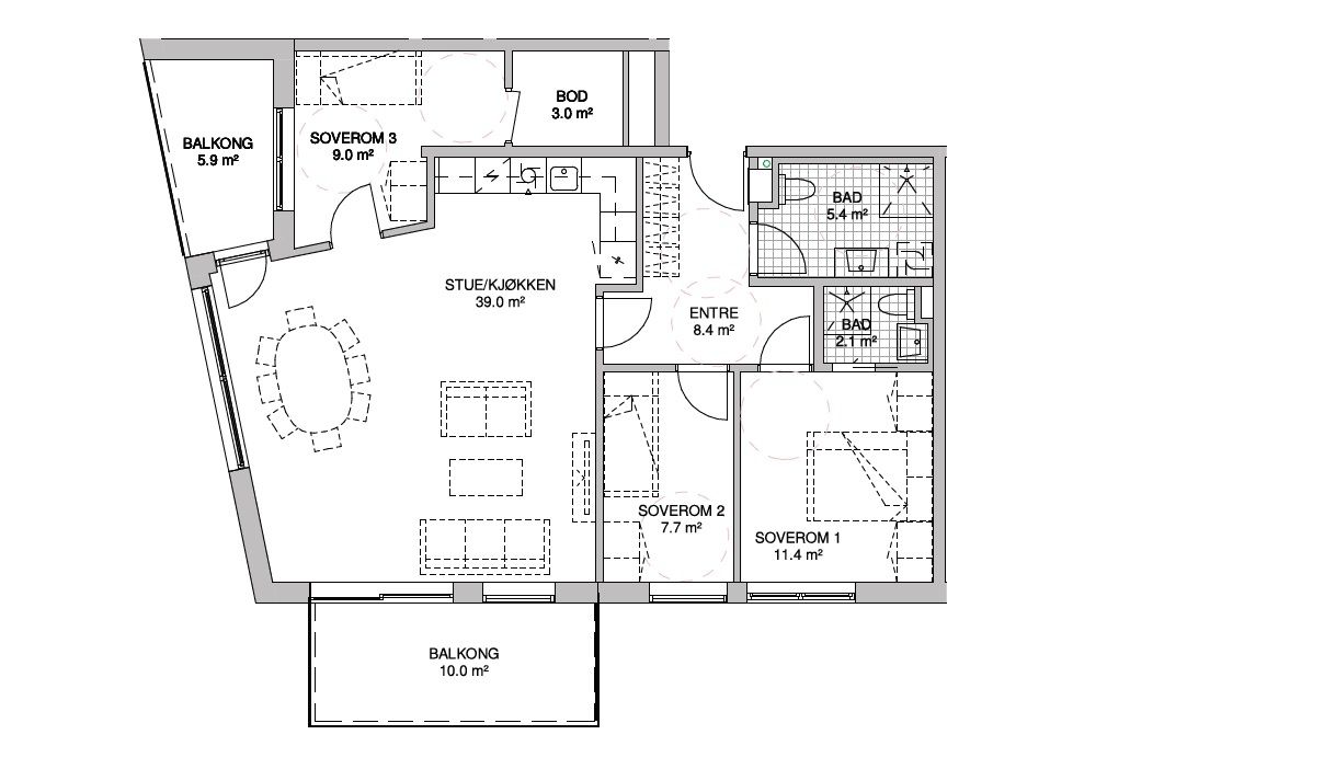 Plantegning fra utbygger 