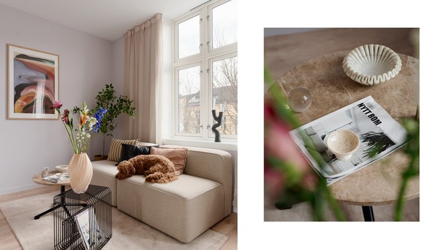 Gjennomtenkte detaljer, raus takhøyde og en rolig fargepalett gir pusterom til både to og firbente.