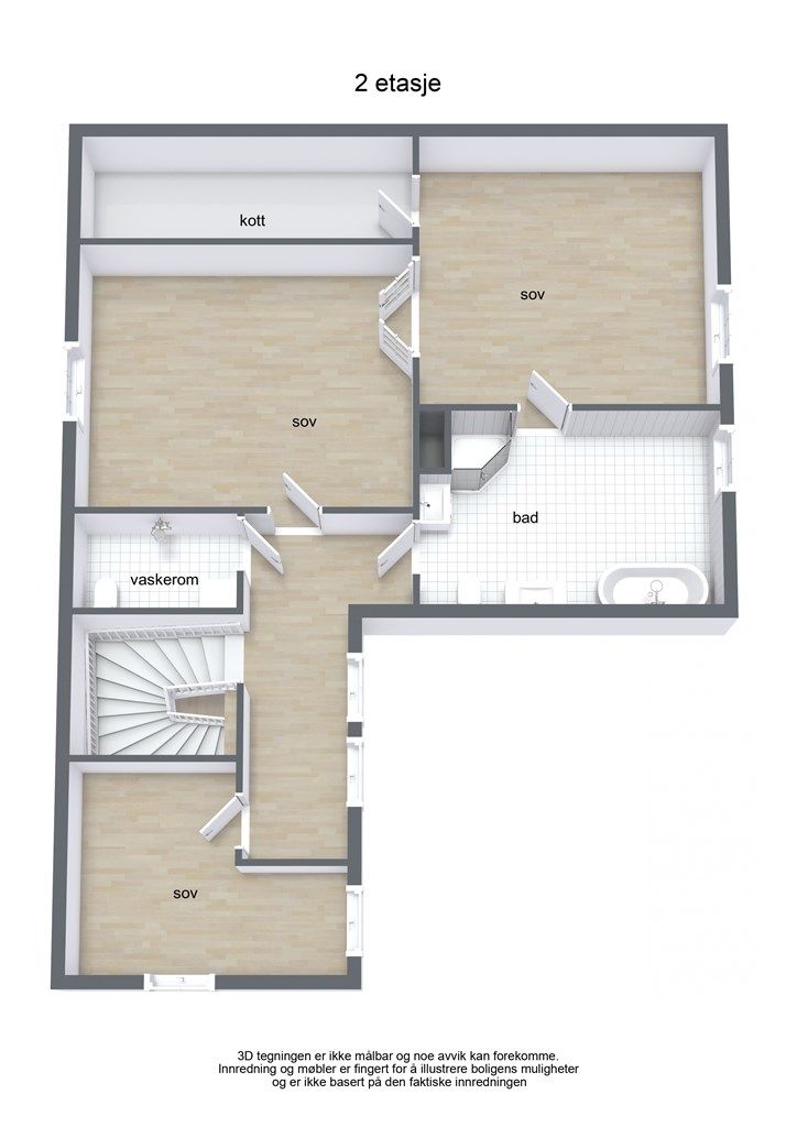 Plantegning 2. etasje.