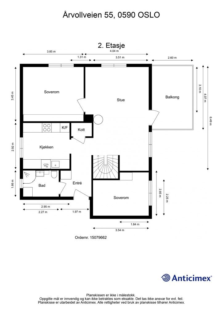 Plantegning - 2 etasje