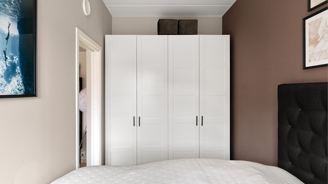 Balansert ventilasjon i leiligheten (garderobeskapet medfølger ikke)