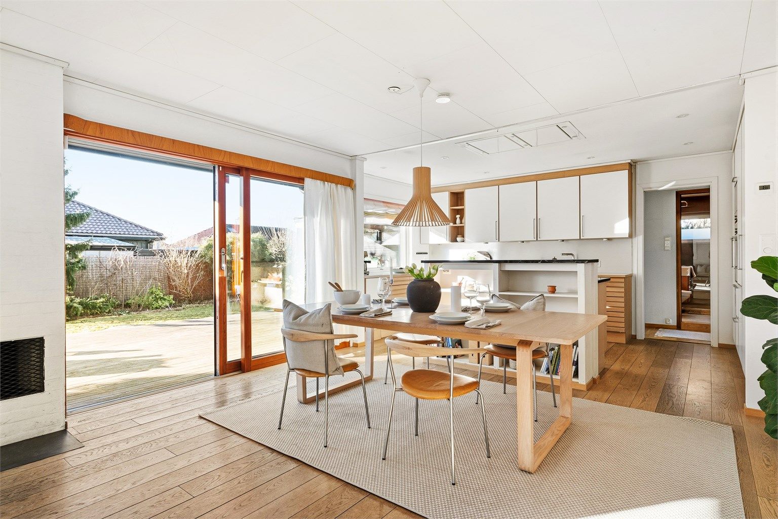 Åpen stue/kjøkkenløsning med kvalitetskjøkken fra Biga.